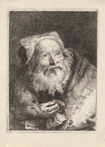 Starší muž s náramkem z Raccolta di Teste (sbírka hlav) od Giovanni Domenico Tiepolo