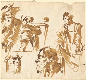 Postavy a tváře od Giovanni Domenico Tiepolo