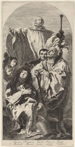 Čtyři světci benediktinského řádu od Giovanni Domenico Tiepolo