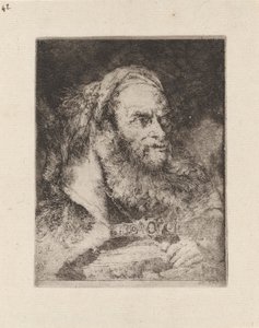 Hlava orientálního, kniha v ruce, z Raccolta di Teste (sbírka hlav) od Giovanni Domenico Tiepolo