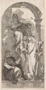 Madona se svatými Anežkou, Kateřinou a Rosou od Giovanni Domenico Tiepolo