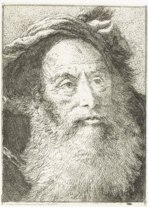 muž s plnovousem Sbírka hlav (název série) Raccolta di Teste (název série) od Giovanni Domenico Tiepolo