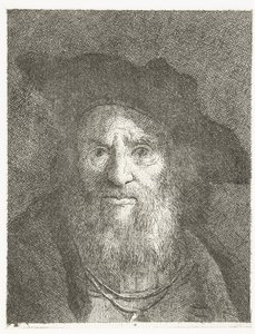 Muž s baretem Sbírka hlav (název série) Raccolta di Teste (název série) od Giovanni Domenico Tiepolo