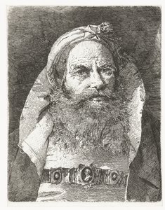 Muž s malým turbanem Sbírka hlav (název série) Raccolta di Teste (název série) od Giovanni Domenico Tiepolo