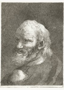 Muž s holým ramenem Sbírka hlav (název série) Raccolta di Teste (název série) od Giovanni Domenico Tiepolo