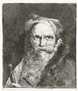 Muž s mečem Sbírka hlav (název série) Raccolta di Teste (název série) od Giovanni Domenico Tiepolo