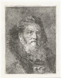 Muž bez pokrývky hlavy Sbírka hlav (název série) Raccolta di Teste (název série) od Giovanni Domenico Tiepolo