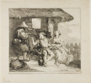 Manželství Angeliky a Medora od Giovanni Domenico Tiepolo
