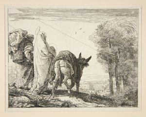 Marie s dítětem v náručí, ze série „Idee pittoresche sopra la fuga in Egitto“ (Útěk do Egypta)