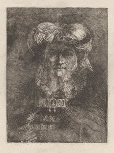 Stařec na způsob Rembrandta, z Raccolta di Teste (Sbírka hlav) od Giovanni Domenico Tiepolo