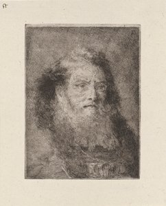 Starý muž s holou hlavou, z Raccolta di Teste (Sbírka hlav) od Giovanni Domenico Tiepolo