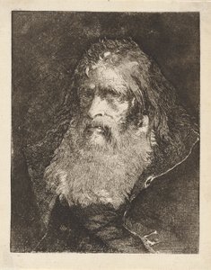 Starý muž s holou hlavou, z Raccolta di Teste (Sbírka hlav) od Giovanni Domenico Tiepolo