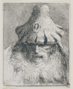 Stařec s kuželovitým kloboukem od Giovanni Domenico Tiepolo