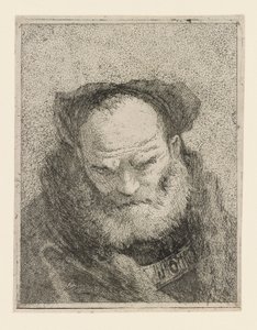 Starý muž s plnovousem, z Raccolta di Teste (Sbírka hlav) od Giovanni Domenico Tiepolo