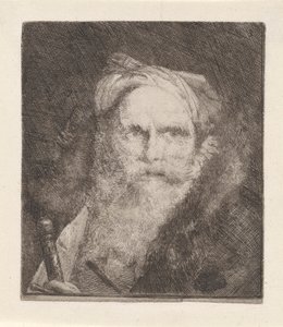Stařec s mečem, z Raccolta di Teste (Sbírka hlav) od Giovanni Domenico Tiepolo