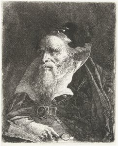 Starý muž s knihou a lupou Sbírka hlav (název série) Raccolta di Teste (název série) od Giovanni Domenico Tiepolo
