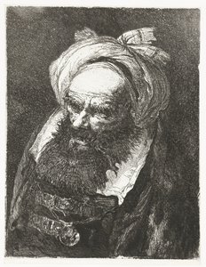 Starý muž s turbanem Sbírka hlav (název série) Raccolta di Teste (název série) od Giovanni Domenico Tiepolo