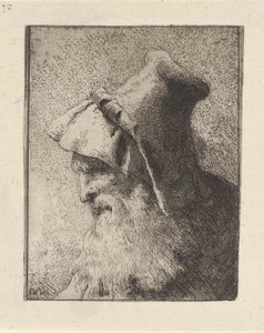 Profil staršího muže s plnovousem z Raccolta di Teste (sbírka hlav) od Giovanni Domenico Tiepolo