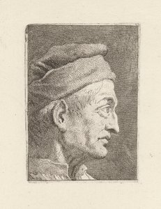 Profil starého muže z Raccolta di Teste (sbírka hlav) od Giovanni Domenico Tiepolo