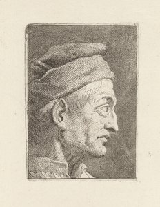 Profil starého muže, ze sbírky Raccolta di Teste (Sbírka hlav) od Giovanni Domenico Tiepolo