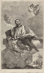 Svatý Gaetano z Thiene od Giovanni Domenico Tiepolo