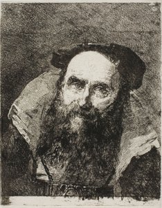 Usmívající se starý muž od Giovanni Domenico Tiepolo