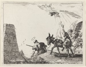Let s obeliskem vlevo od Giovanni Domenico Tiepolo