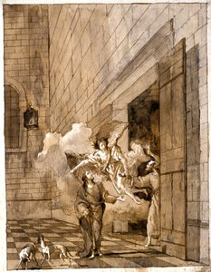 Osvobození svatého Petra a svatého Jana z vězení od Giovanni Domenico Tiepolo