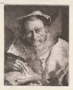 Matematik z Raccolta di Teste (sbírka hlav) od Giovanni Domenico Tiepolo