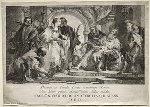 Svatí z rodiny Crotta od Giovanni Domenico Tiepolo