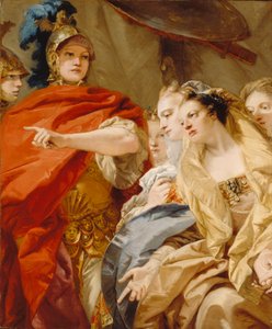 Dareiovy ženy se dovolávají Alexandrovy milosti od Giovanni Domenico Tiepolo