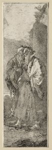Dva staříci v krajině. od Giovanni Domenico Tiepolo