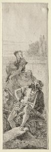 Dva rolníci od Giovanni Domenico Tiepolo