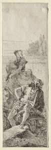 Dva rolníci. od Giovanni Domenico Tiepolo