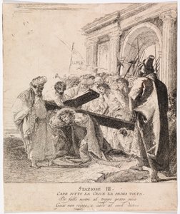Via crucis - stanice III. Ježíš poprvé padá od Giovanni Domenico Tiepolo