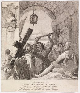 Via crucis - stanice II. Ježíš bere svůj kříž od Giovanni Domenico Tiepolo