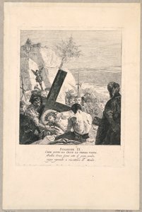 Via crucis - stanice IX, padá pod křížem potřetí od Giovanni Domenico Tiepolo