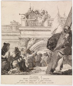 Via crucis - stanice I. Ježíš je odsouzen k smrti od Giovanni Domenico Tiepolo
