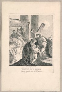 Via crucis - stanice VIII, Utěšuje plačící ženy od Giovanni Domenico Tiepolo