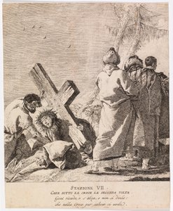 Via crucis - stanice VII. Ježíš padá podruhé od Giovanni Domenico Tiepolo