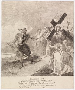 Via crucis - stanice VI. Veronika otírá Ježíšovu tvář od Giovanni Domenico Tiepolo