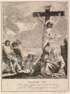 Via crucis - stanice XII. Ježíš umírá na kříži od Giovanni Domenico Tiepolo