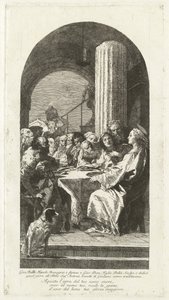 Poslední večeře od Giovanni Domenico Tiepolo after Giovanni Battista Tiepolo