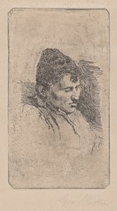 Portrét umělcovy druhé manželky od Giovanni Fattori