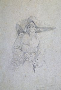 Studie jeptišky pro italský tábor v bitvě u Magenty od Giovanniho Fattoriho od Giovanni Fattori
