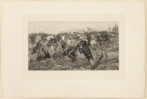 Poplatek kavalérie od Giovanni Fattori