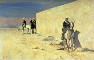 The Watch (The White Wall), c.1871 (panel) od Giovanni Fattori