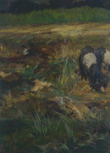 Toskánská Maremma, detail (olej na plátně) od Giovanni Fattori