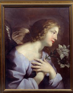 Anděl zvěstování. Obraz Giovanni Romanelli (1610 - 1662) Ec. Itálie. od Giovanni Francesco Romanelli