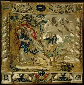Dido a Aeneas hledají úkryt před bouří od Giovanni Francesco (1610-62) Romanelli
